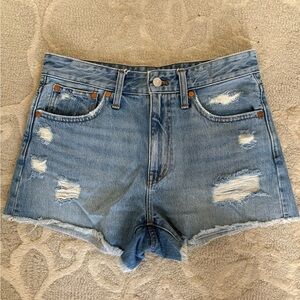 Madewell high rise denim shorts